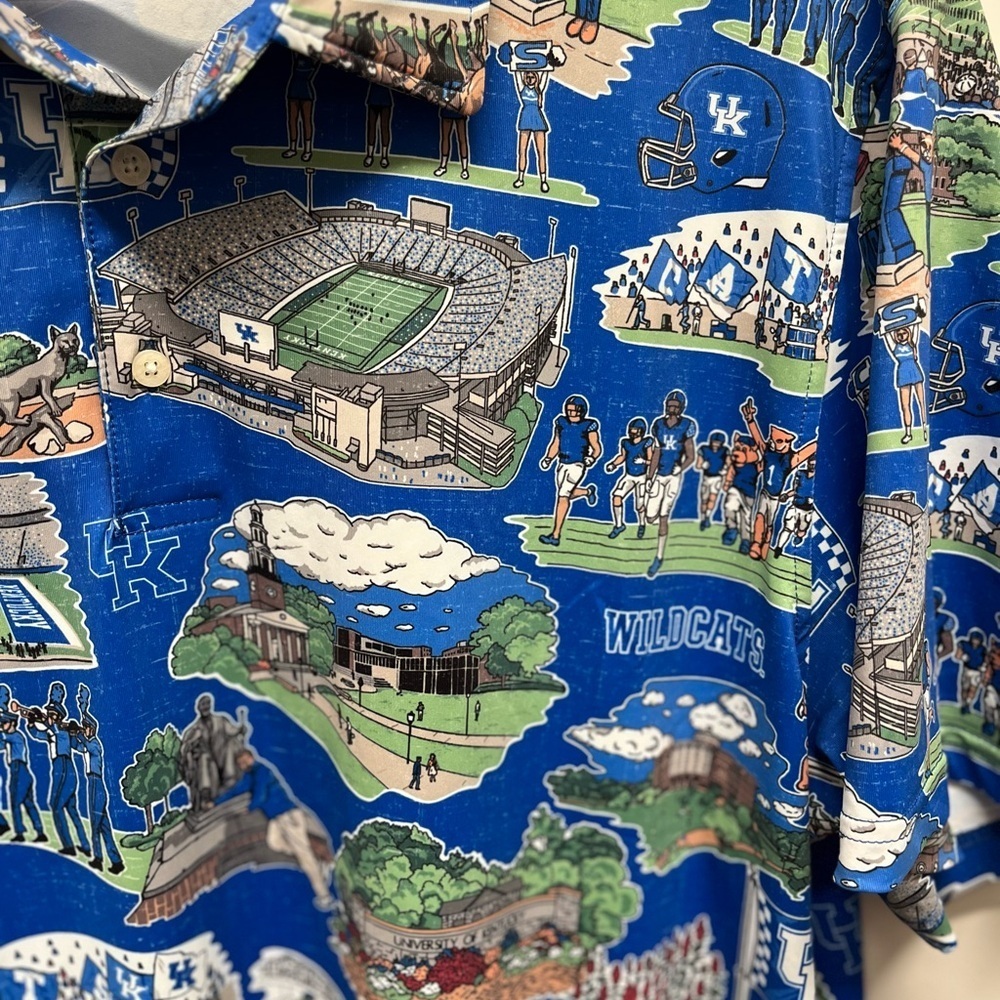 Reyn Spooner University men’s Polo Kentucky Wildcats XL Blue - Picture 2 of 9